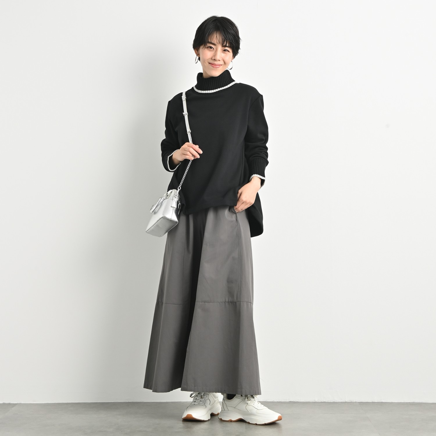 ゼラールスポーツ スーピマコットン混 裏起毛シャギー ニットリブコンビ プルオーバー