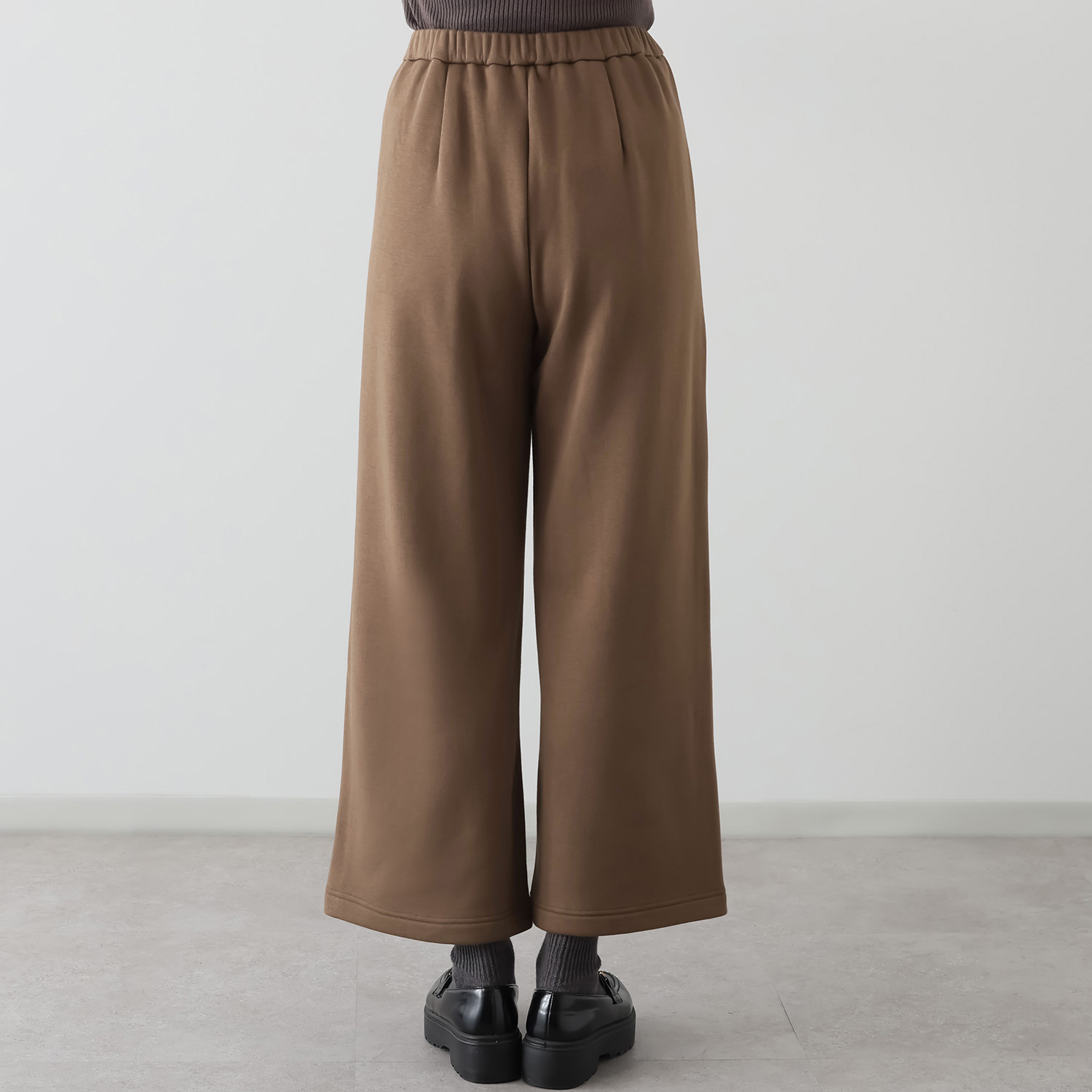 ゼラールスポーツ スーピマコットン混 裏起毛シャギー ワイドストレートパンツ