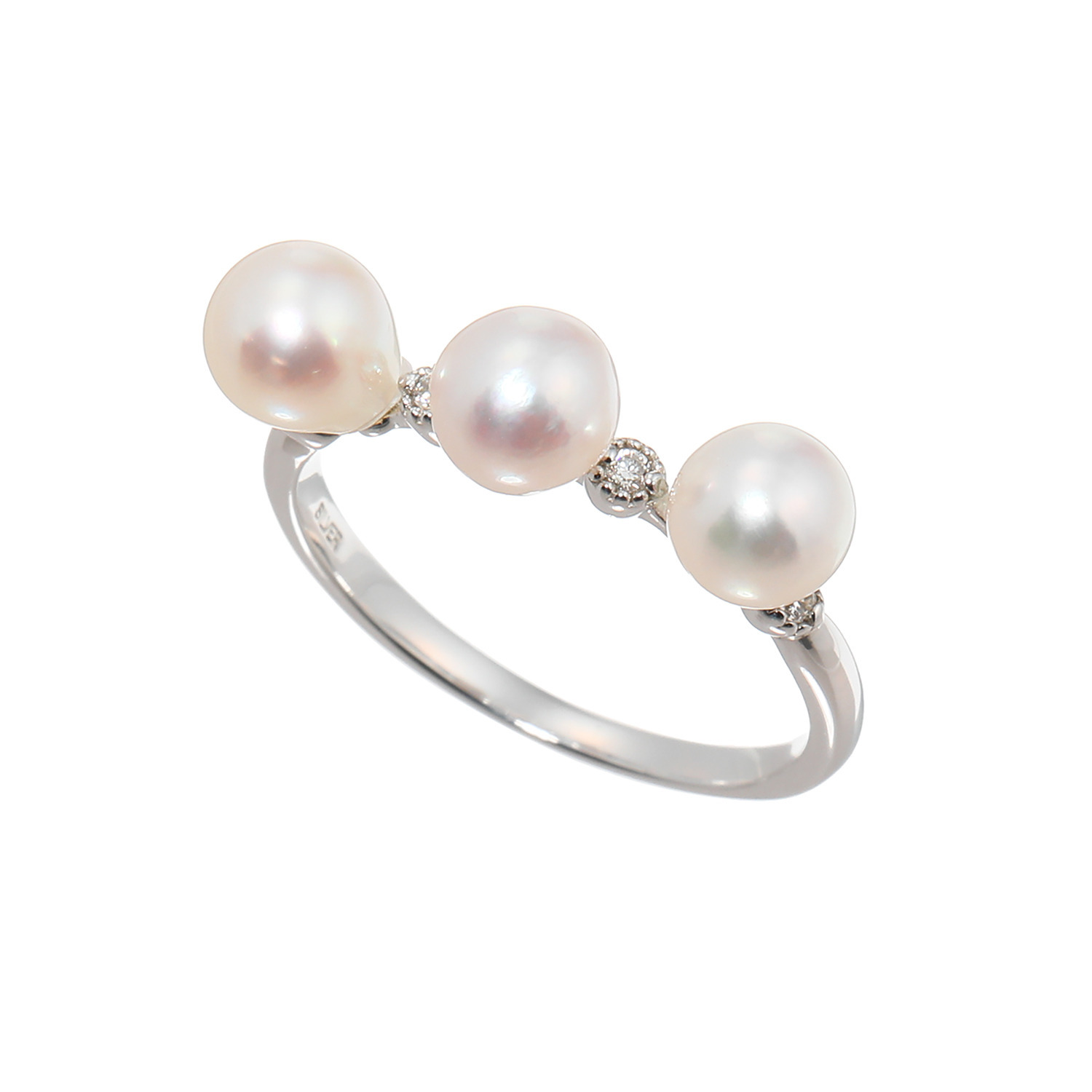 ブーレ シルバー 国産 ベビーアコヤパール＆ＣＺ デザインリング