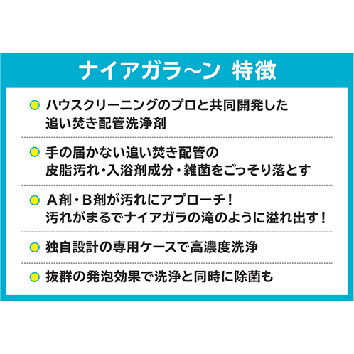 ミセスクレンリー 高濃度洗浄で汚れが 滝のように溢れ出す！ 風呂釜洗浄剤 ナイアガラ〜ン