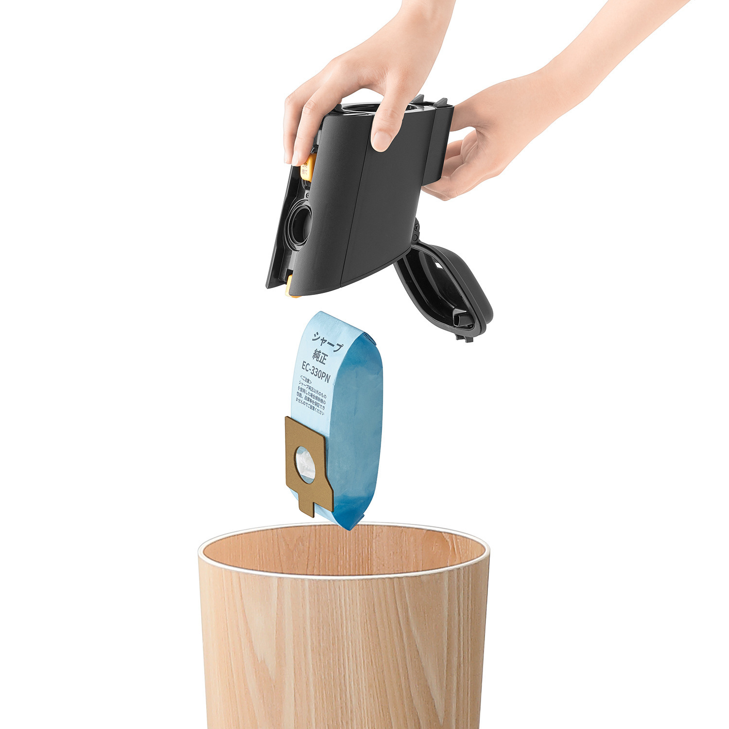 シャープ さわらずに捨てる 紙パック式！ 軽量＆やさしい運転音の コードレス スティック掃除機 ラクティブ　エア ＥＣ−ＫＲ２