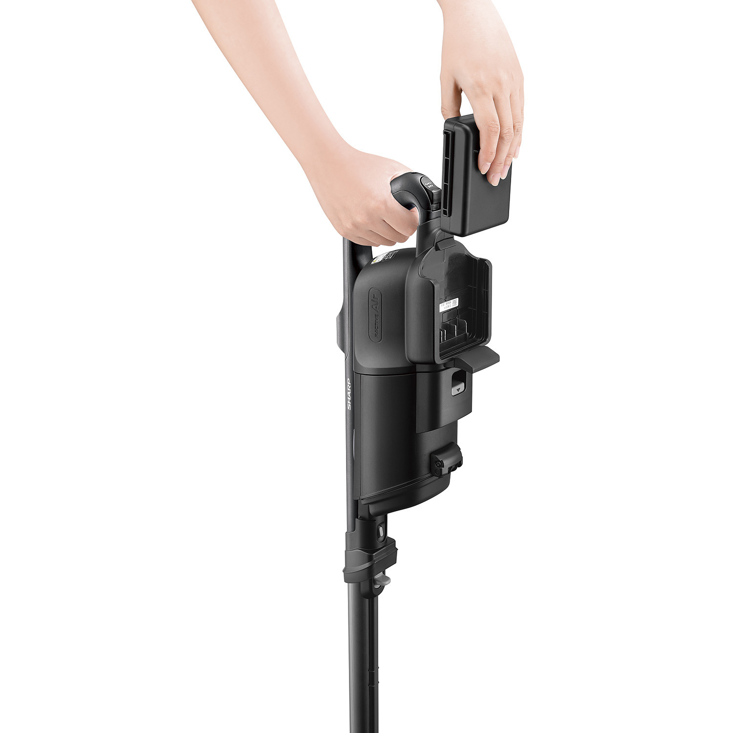 シャープ さわらずに捨てる 紙パック式！ 軽量＆やさしい運転音の コードレス スティック掃除機 ラクティブ　エア ＥＣ−ＫＲ２