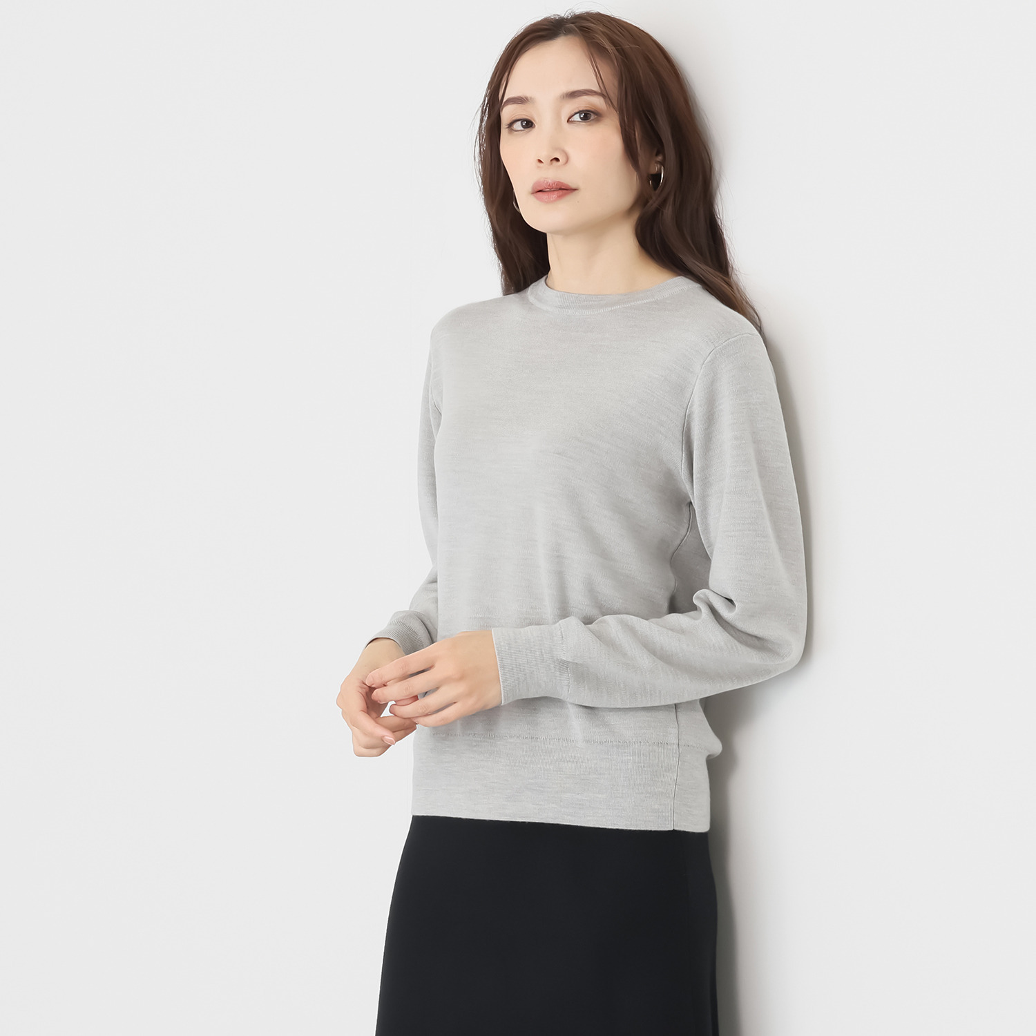 タルマス　ブランチ ウールシルク ダブルジャガード スエットプルオーバー