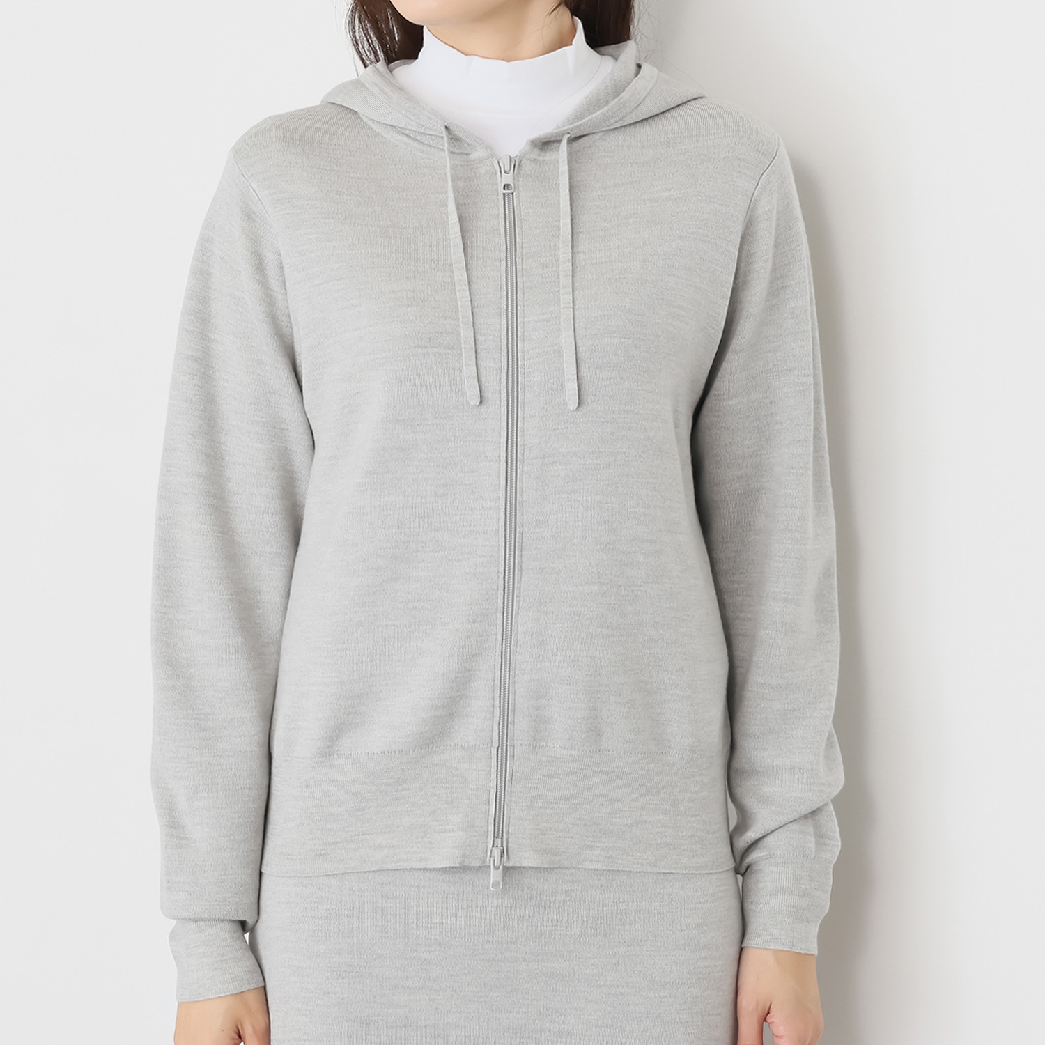 タルマス　ブランチ ウールシルク ダブルジャガード スエットパーカー