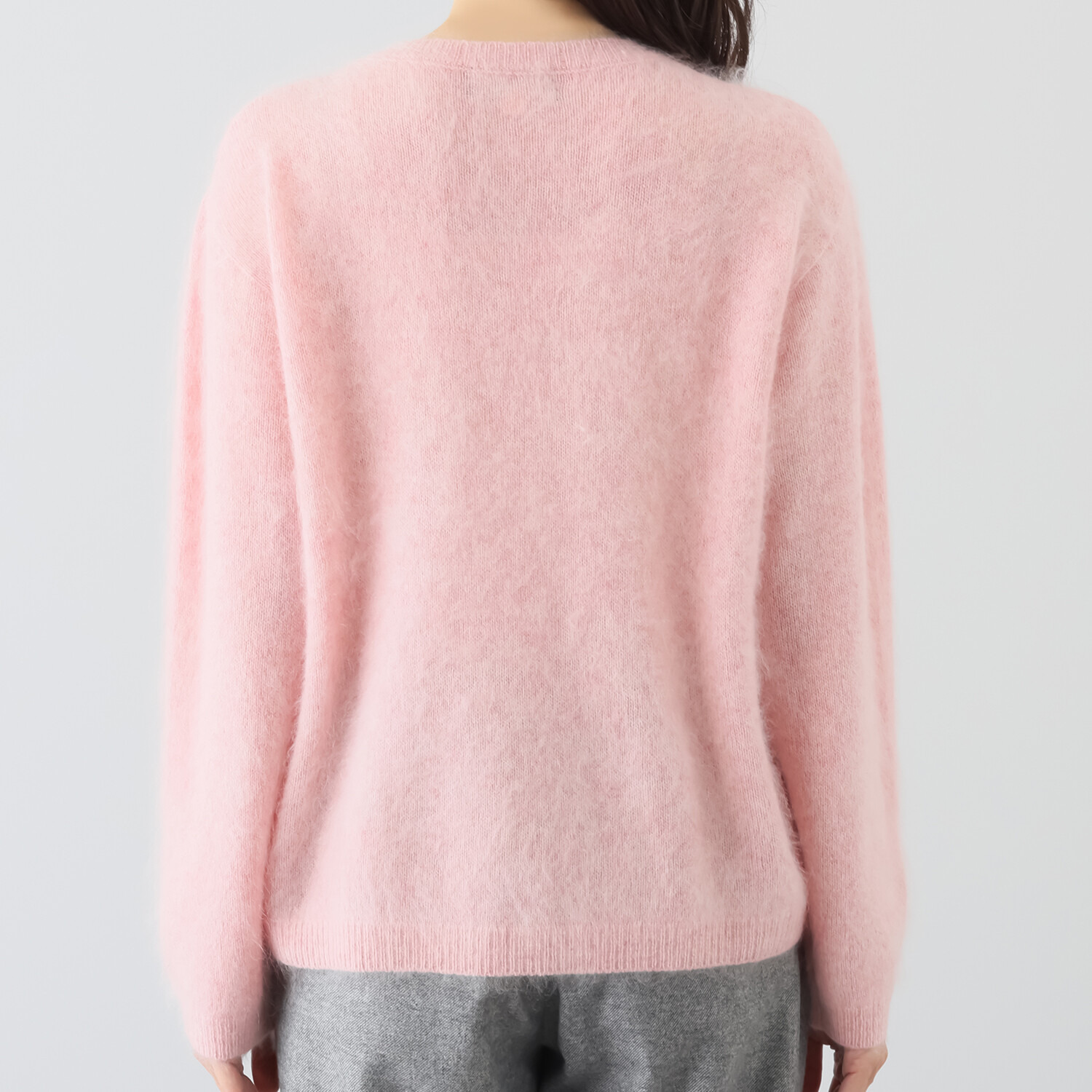 タルマス　ブランチ ウール１００％ ファー加工 クルーネックプルオーバー