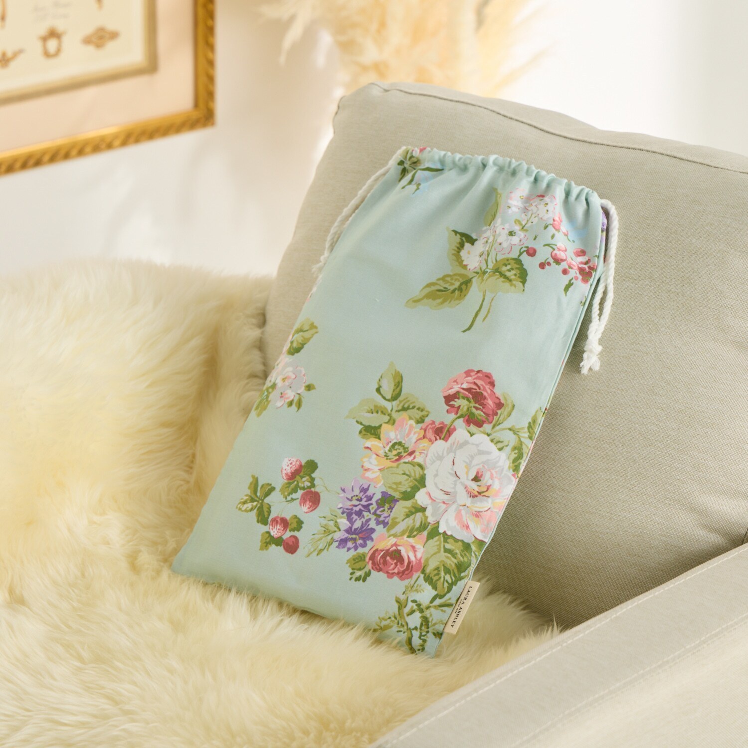 ローラアシュレイ ローズモア コットン１００％サテン ピローケース