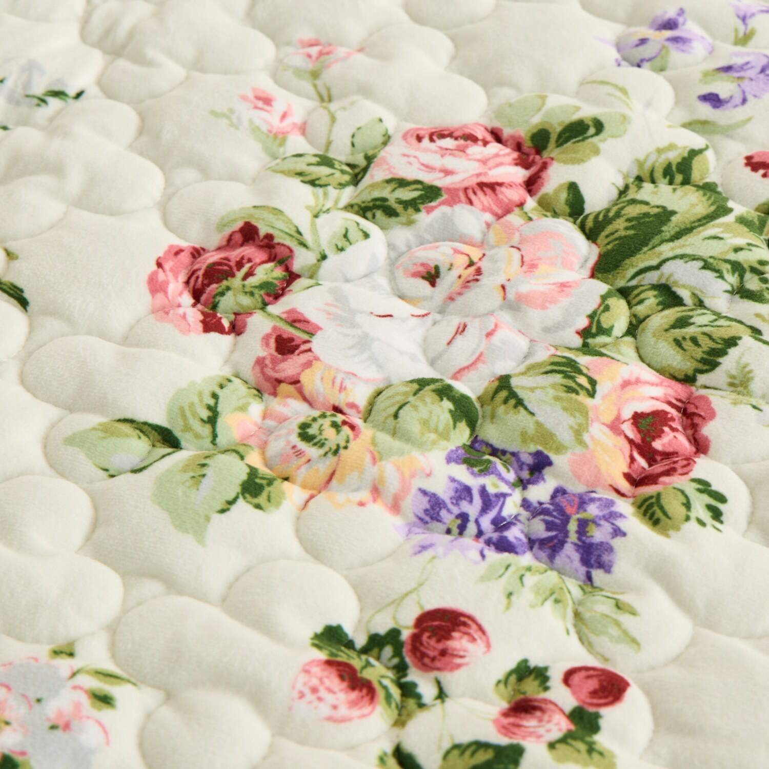 ローラアシュレイ ローズモア キルトマルチカバー ＜１９０×１９０ｃｍ＞