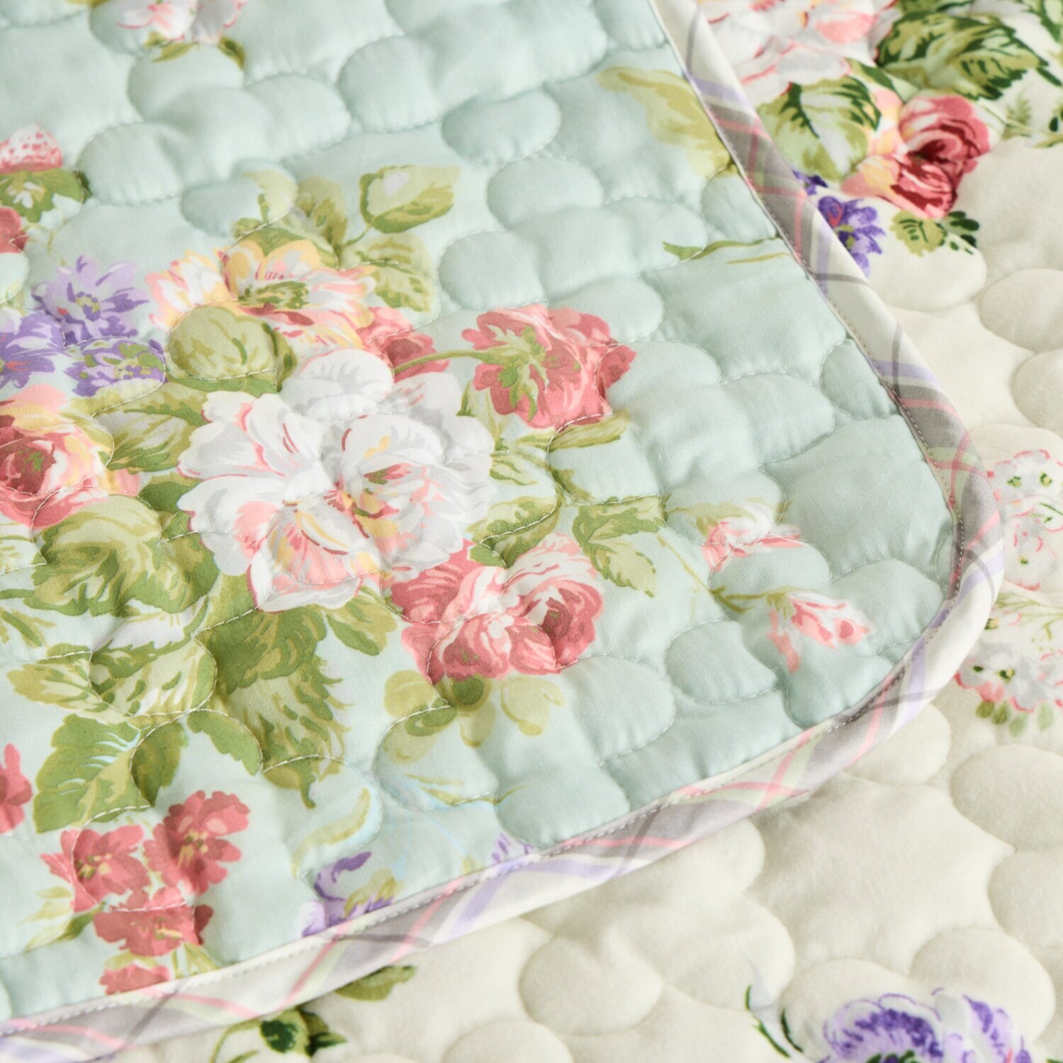 ローラアシュレイ ローズモア キルトマルチカバー ＜１９０×１９０ｃｍ＞