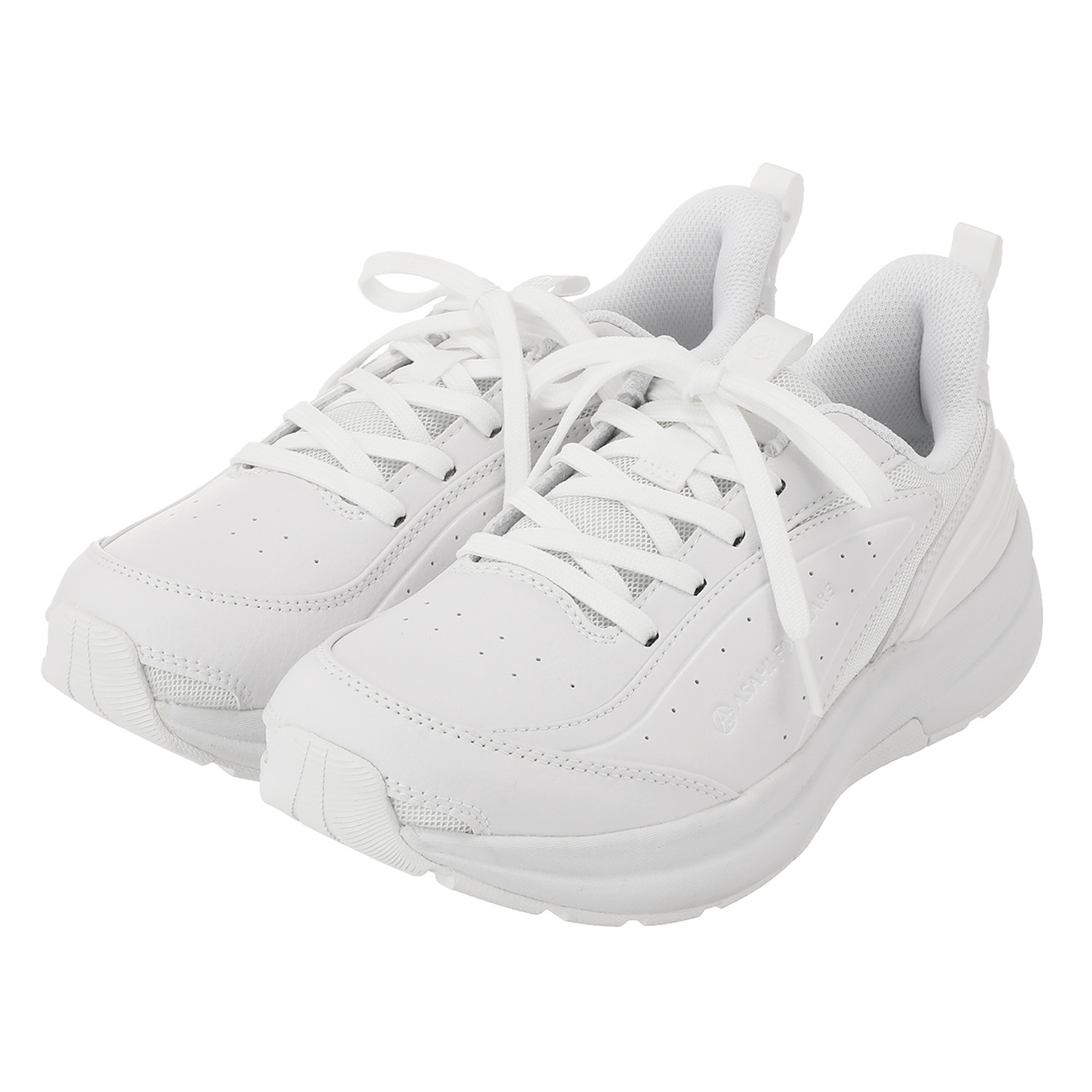 アサヒフットケア 柔らかクッション レースアップ 合皮スニーカー ＜レディース＞