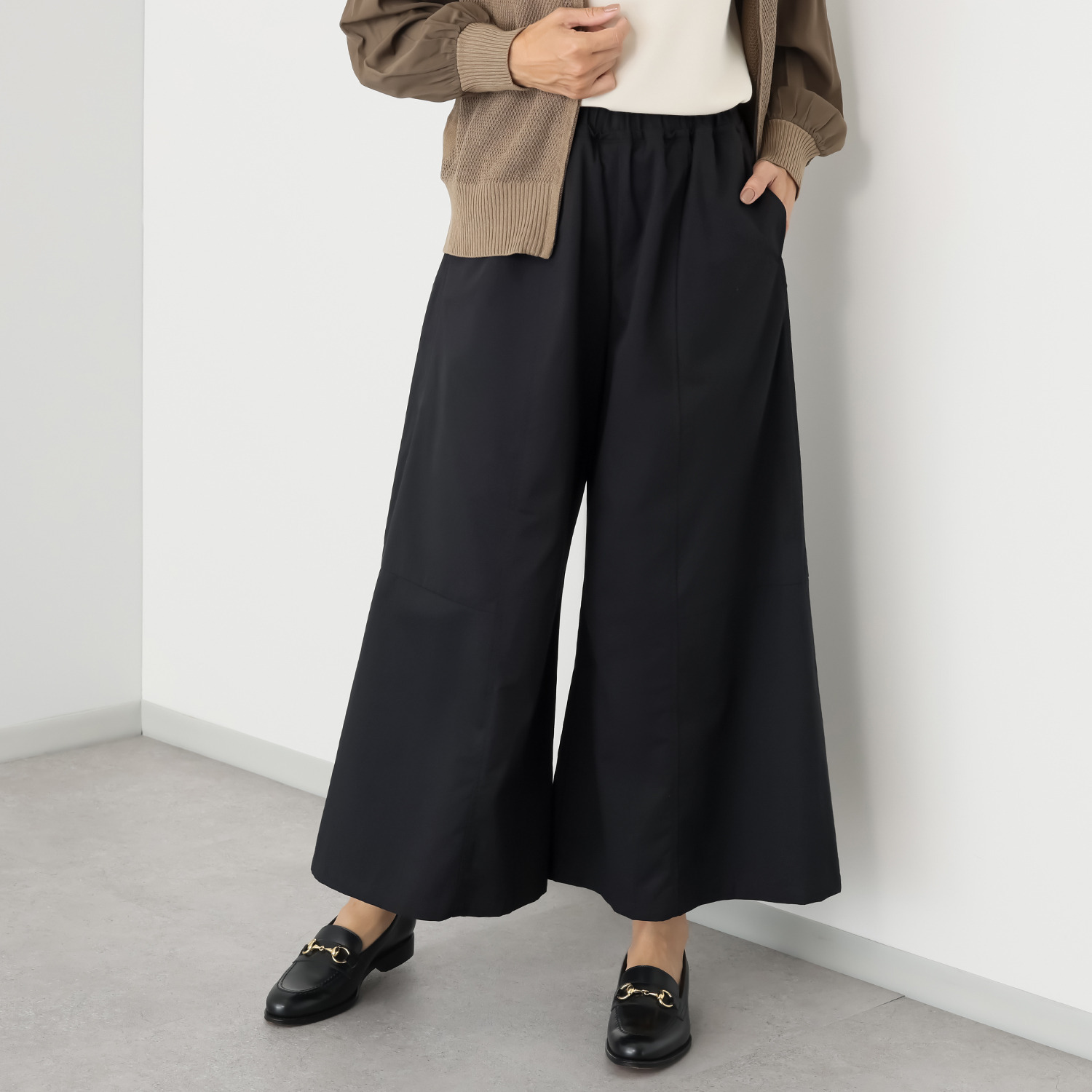 ゼラールスポーツ コットンツイル パネル切替 スカート風パンツ