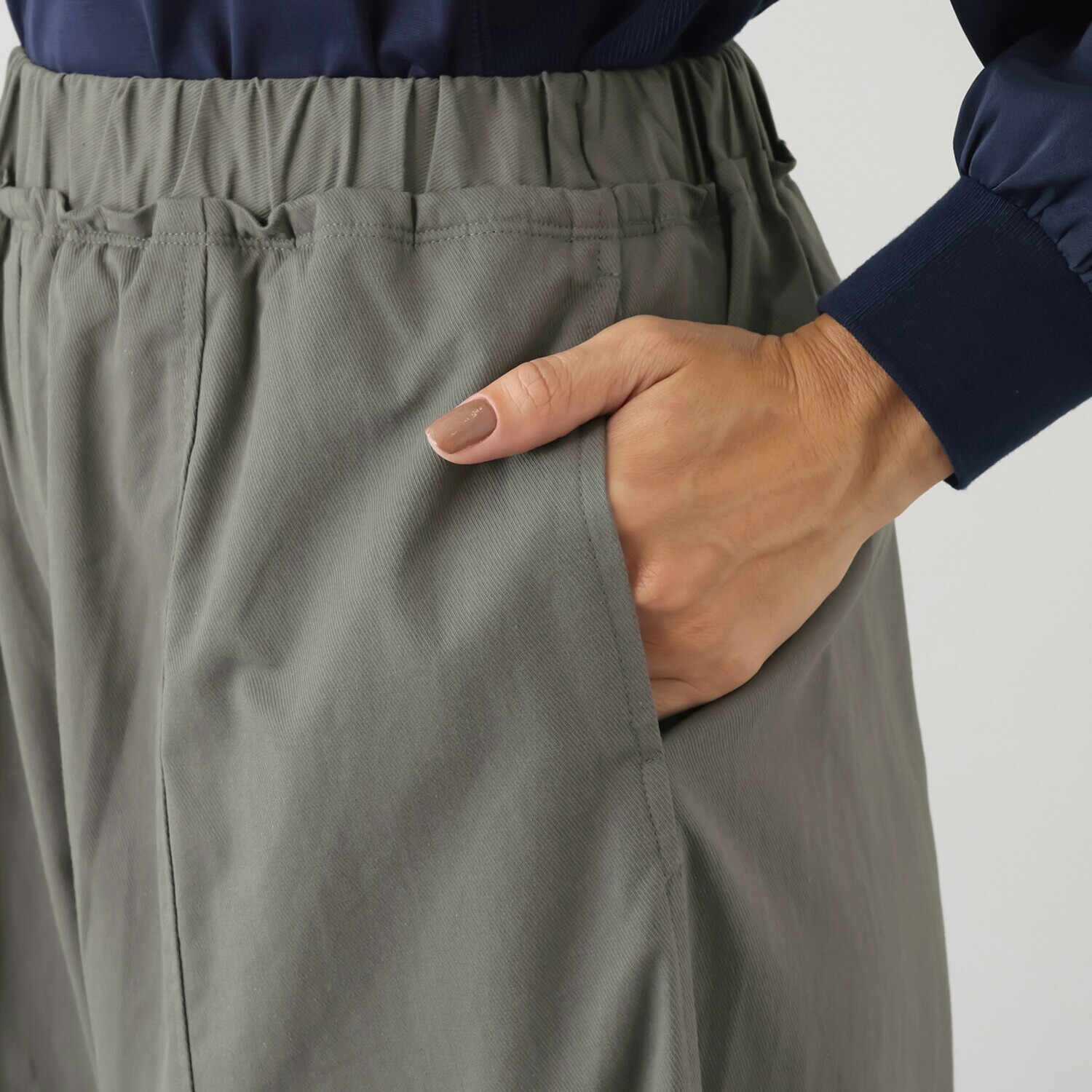 ゼラールスポーツ コットンツイル パネル切替 スカート風パンツ