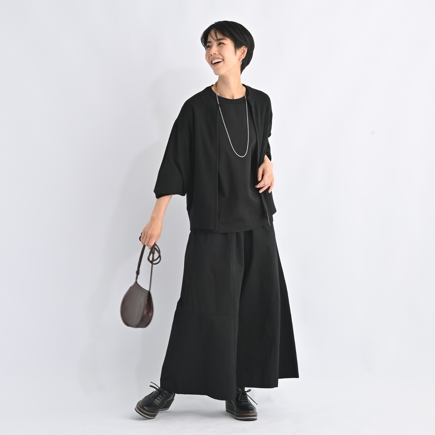 ゼラールスポーツ 細見え確定！ スーピマコットン混 ハイゲージポンチ ニットコンビプルオーバー