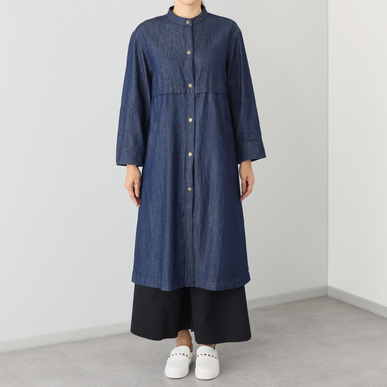ゼラールスポーツ しなやかデニム使用！ ヨークデザイン スタンドネックコート