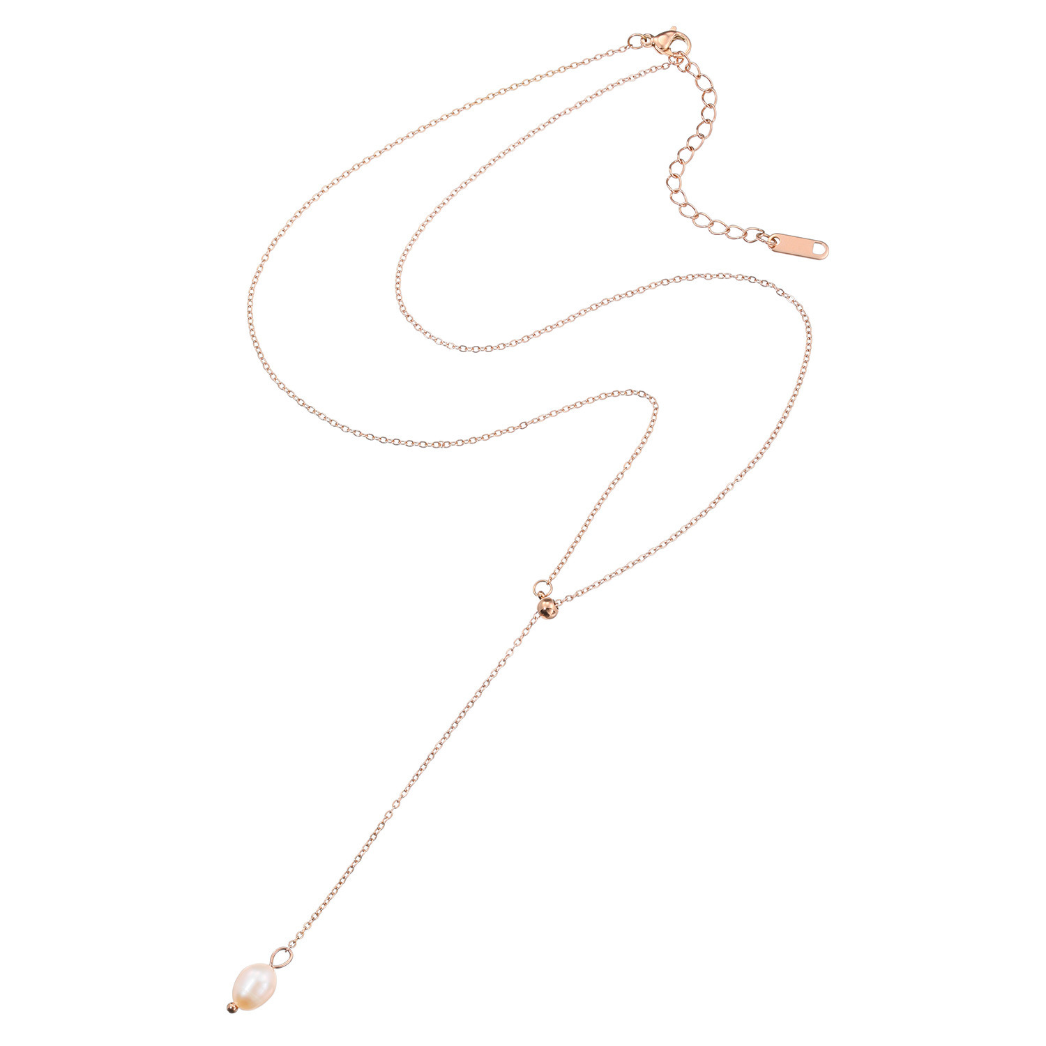 カリーナ・ペルラ ステンレス 淡水パール スライドネックレス