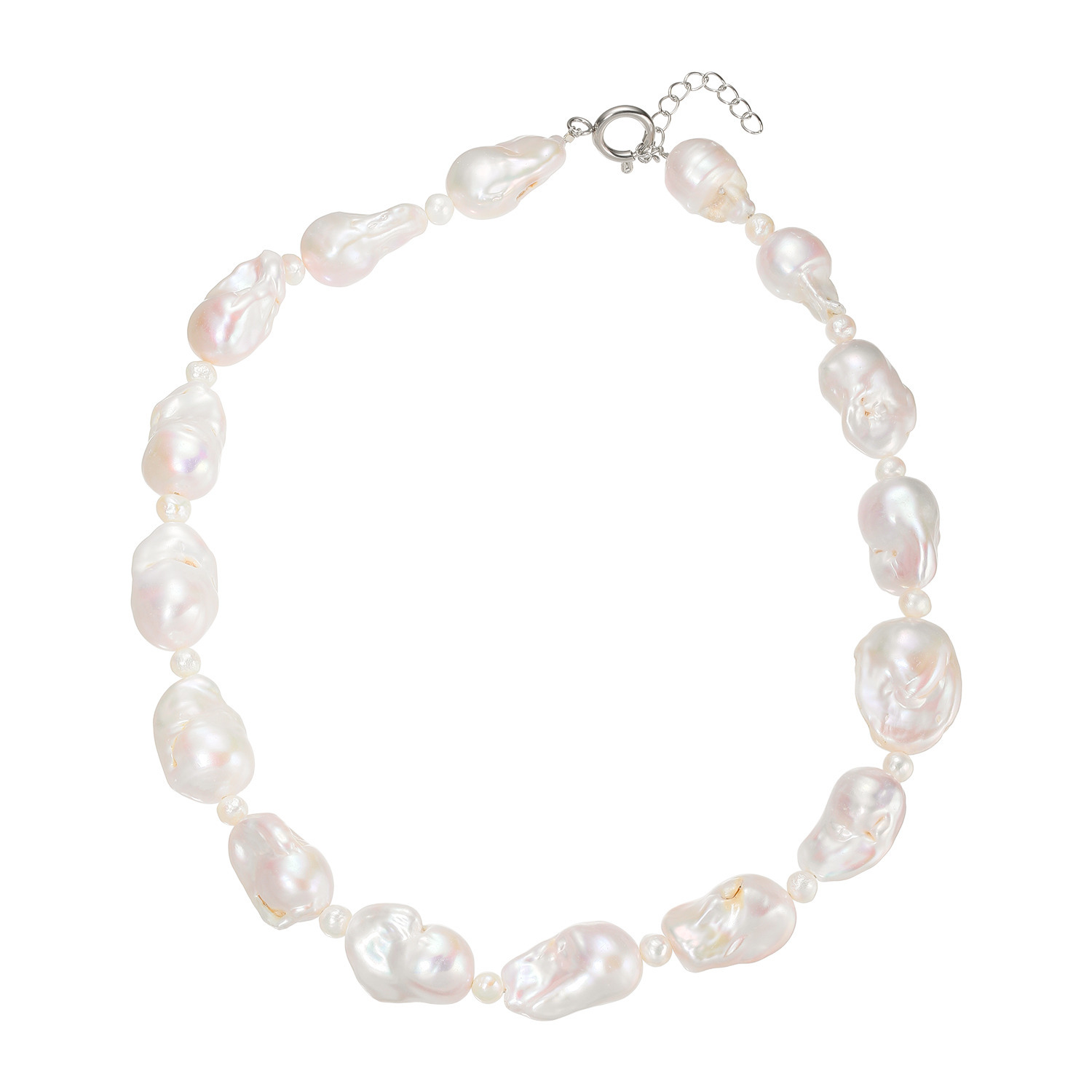 カリーナ・ペルラ ステンレス 淡水バロックパール リズミカルネックレス