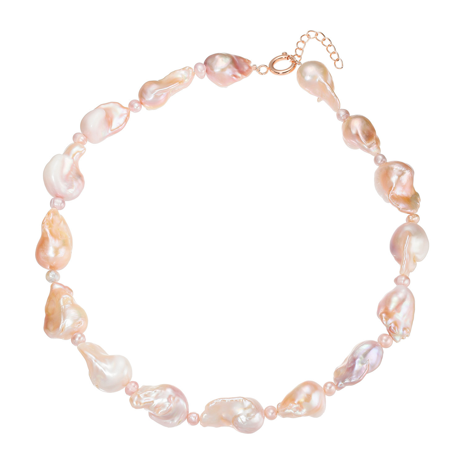 カリーナ・ペルラ ステンレス 淡水バロックパール リズミカルネックレス