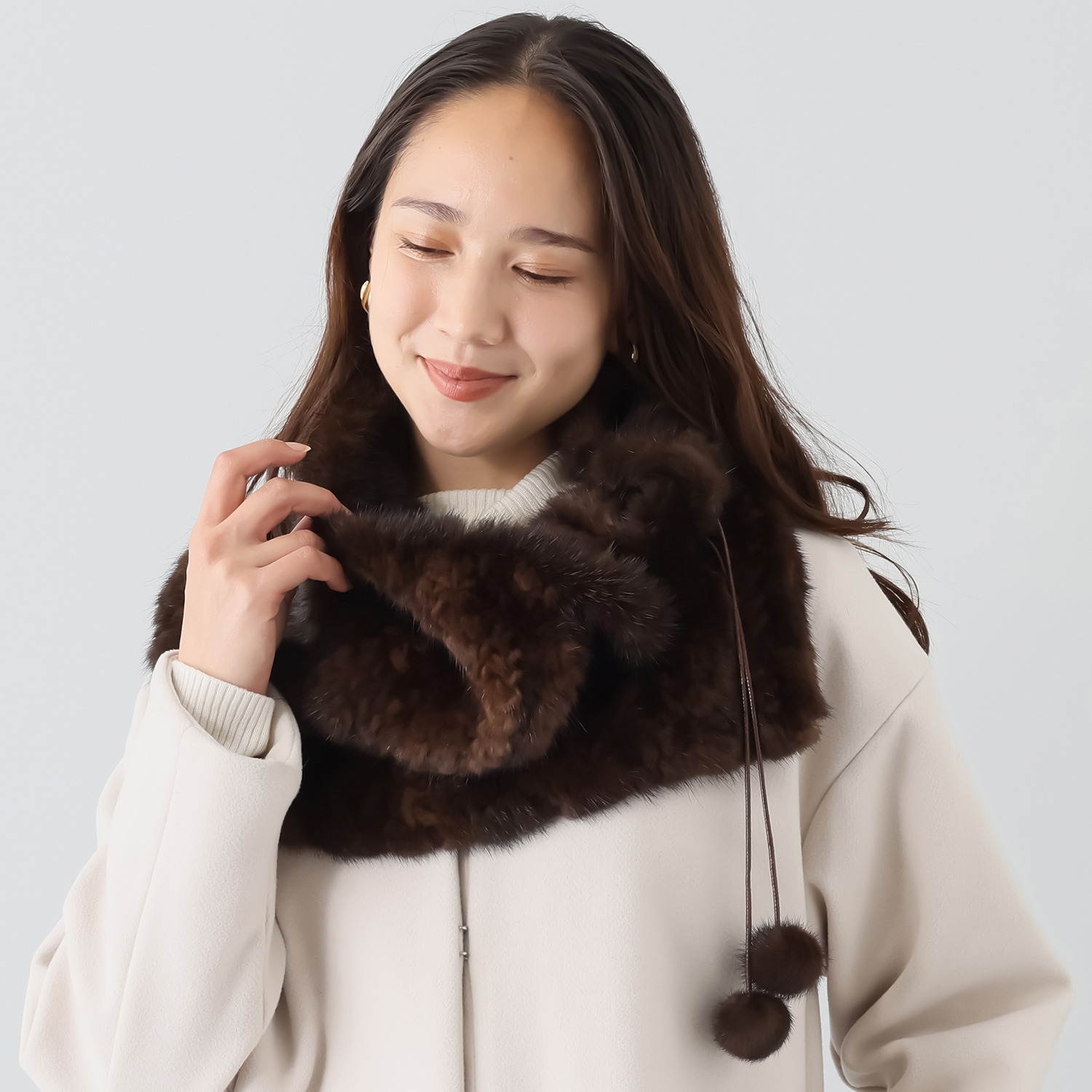 ミンクヤーン ビッグスヌード