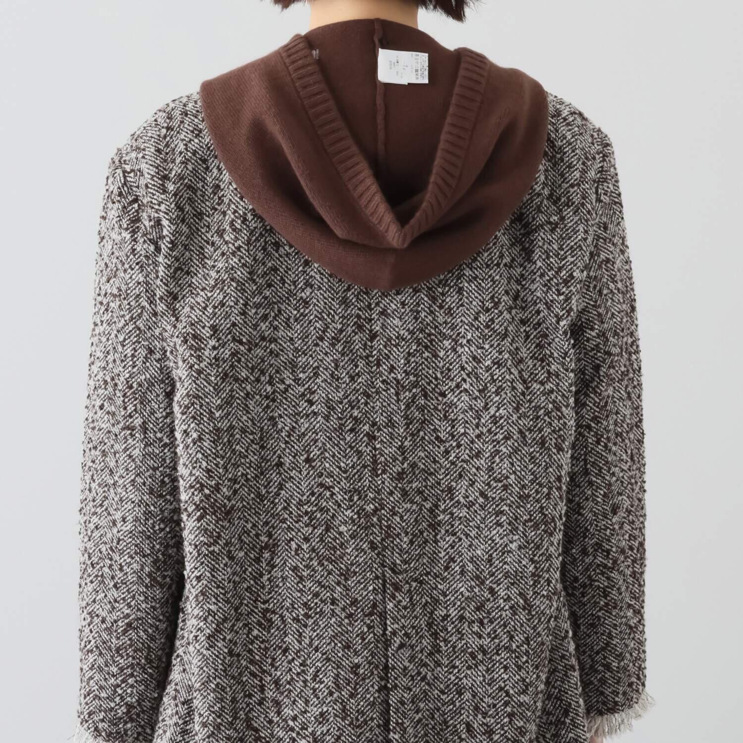 ミア　アミカ イタリア・ カリアッジ社製糸使用 こだわりの カシミヤ１００％ フードモフ