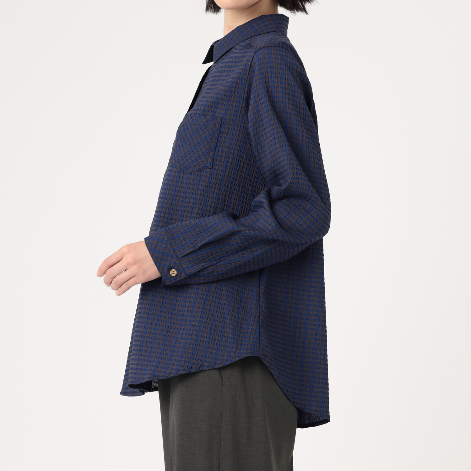 ダジュール ギンガムチェック ブラウス