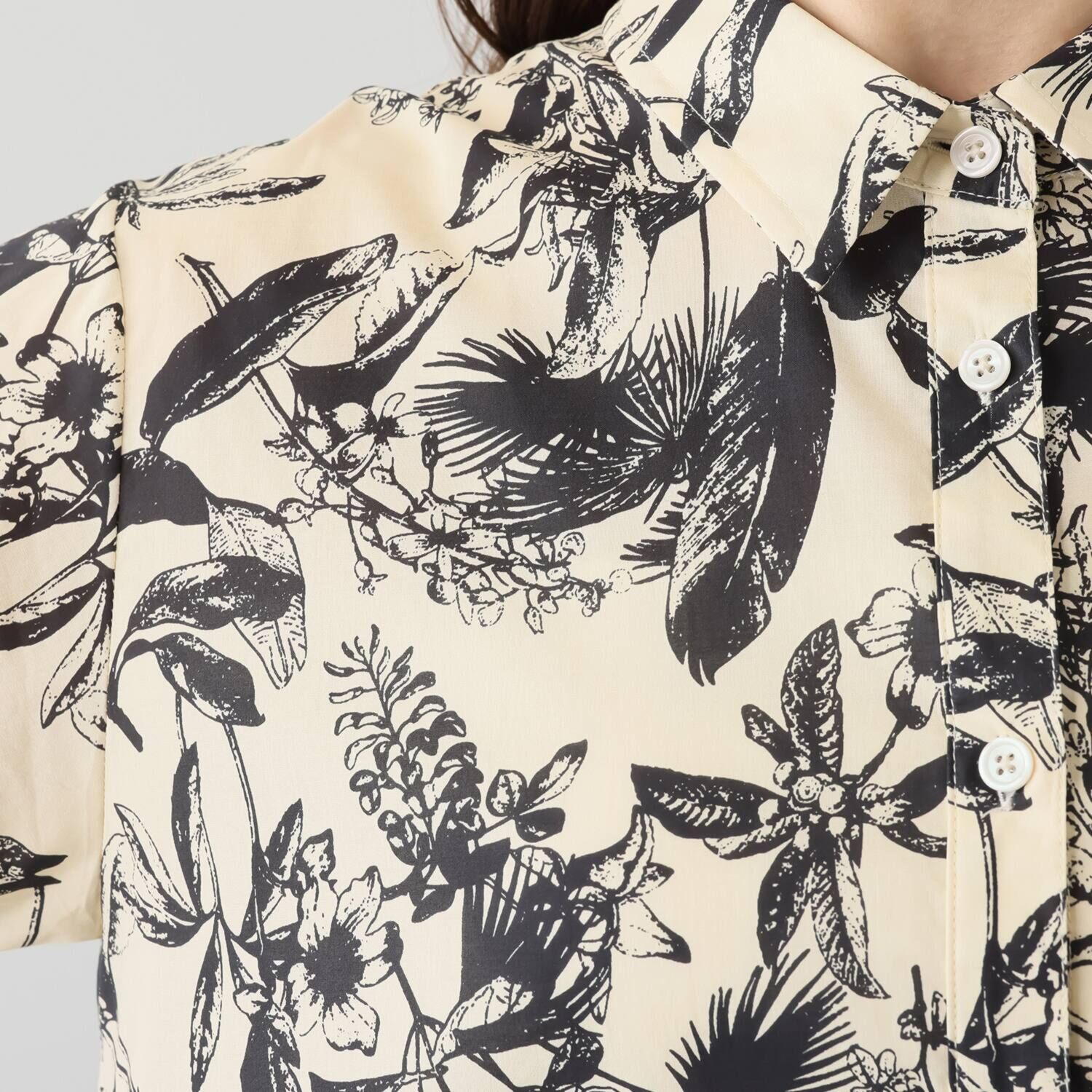 ダジュール 前開きプリントワンピース