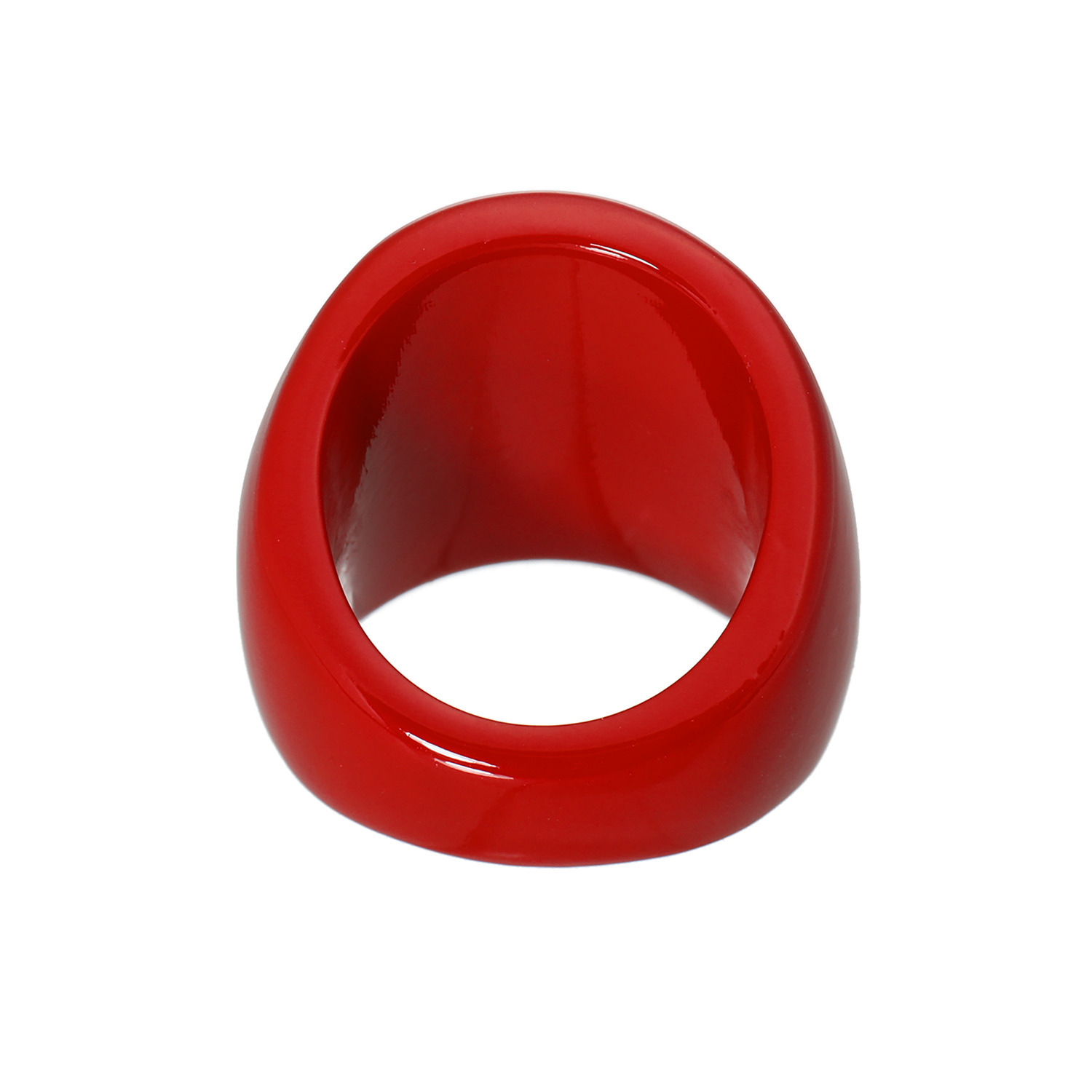 ミル・レーヴ 水牛 ルージュレッドカラー ボリュームリング