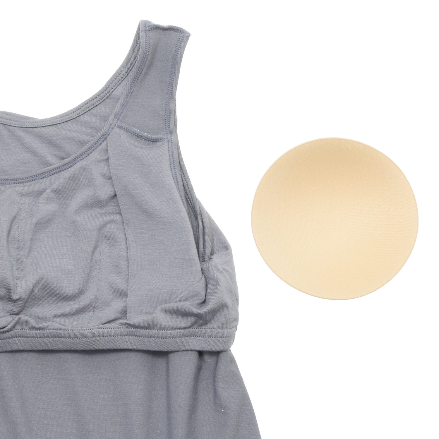 ジュエル 着ていて気持ちいい！ 天然由来のやさしい肌触り パデットタンクワンピース ２点セット