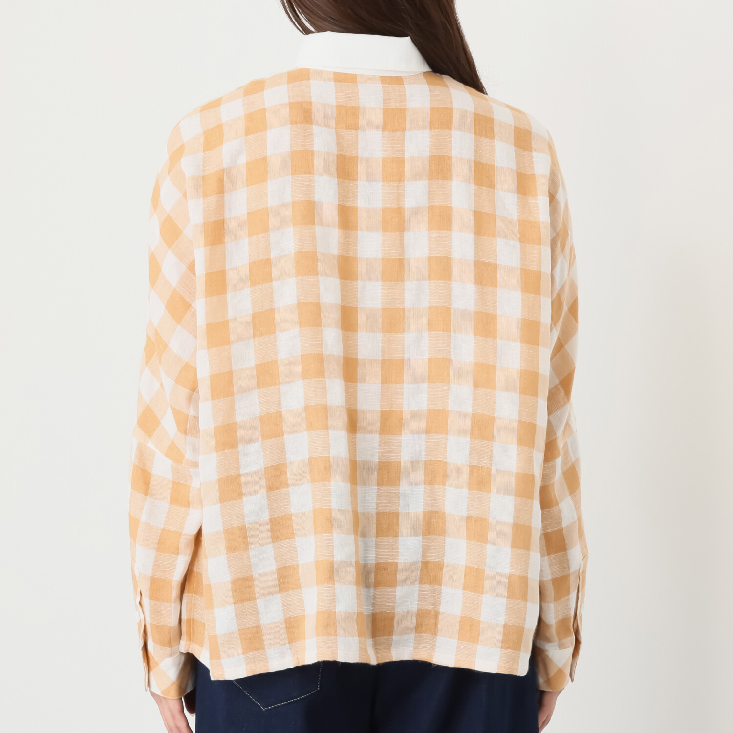 ハヤマ　ブリーズ ドルマンスリーブ 先染めブラウス