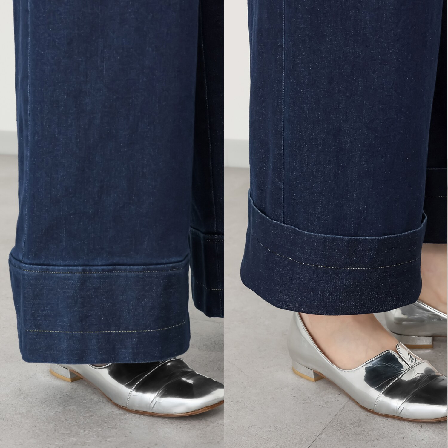 ハヤマ　ブリーズ バイオウォッシュ ストレッチ デニムパンツ