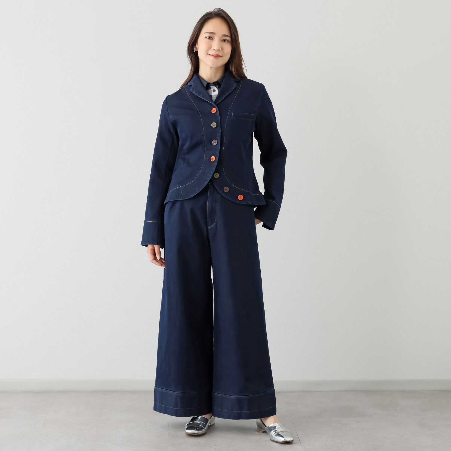 ハヤマ　ブリーズ バイオウォッシュ ストレッチ デニムパンツ