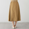 ヤエアジュテ アシンメトリーでモードを フレアーで優雅に はき心地やさしい ドレープデザインスカート