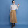 ヤエアジュテ アシンメトリーでモードを フレアーで優雅に はき心地やさしい ドレープデザインスカート