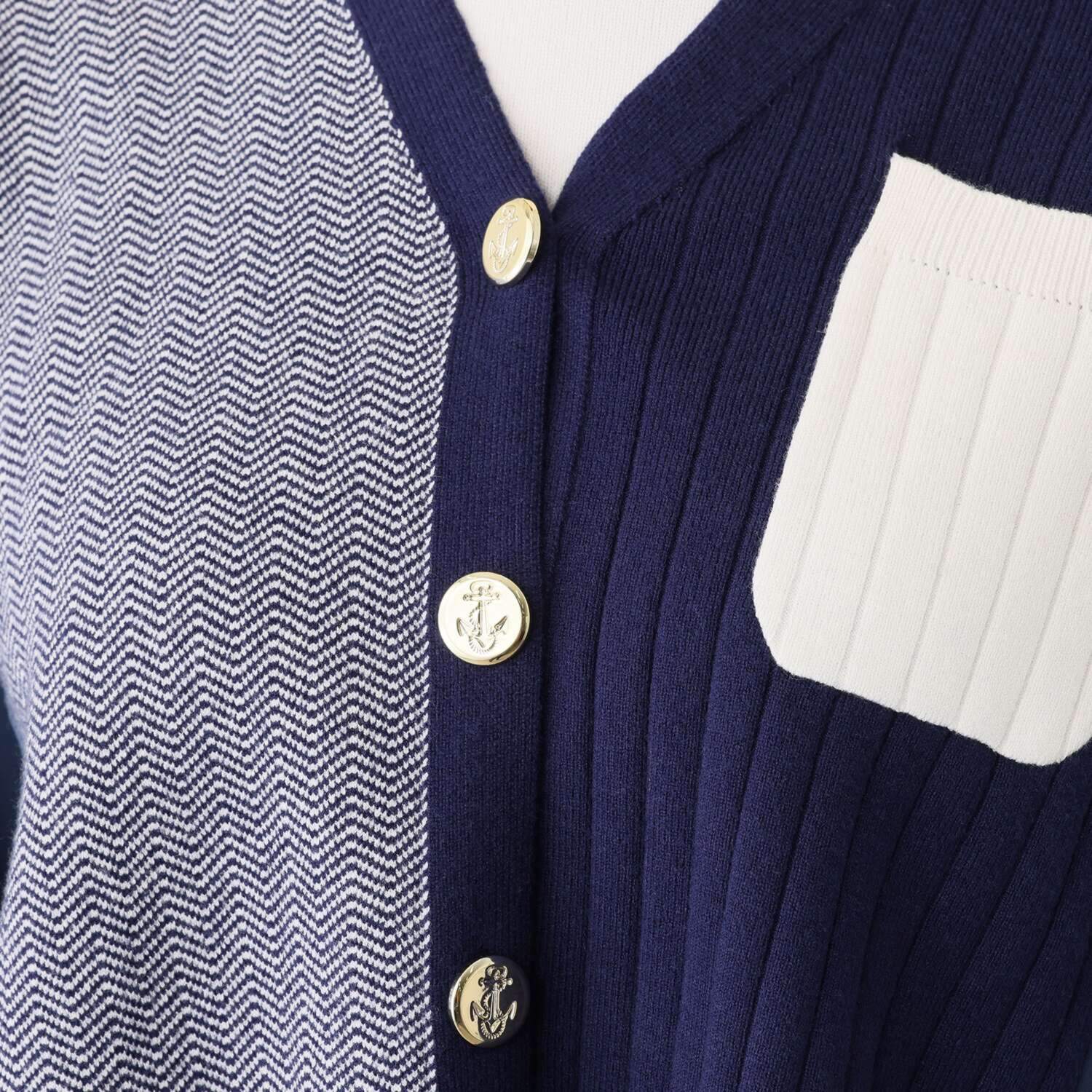 ラブソル 異素材ドッキング カーディガン