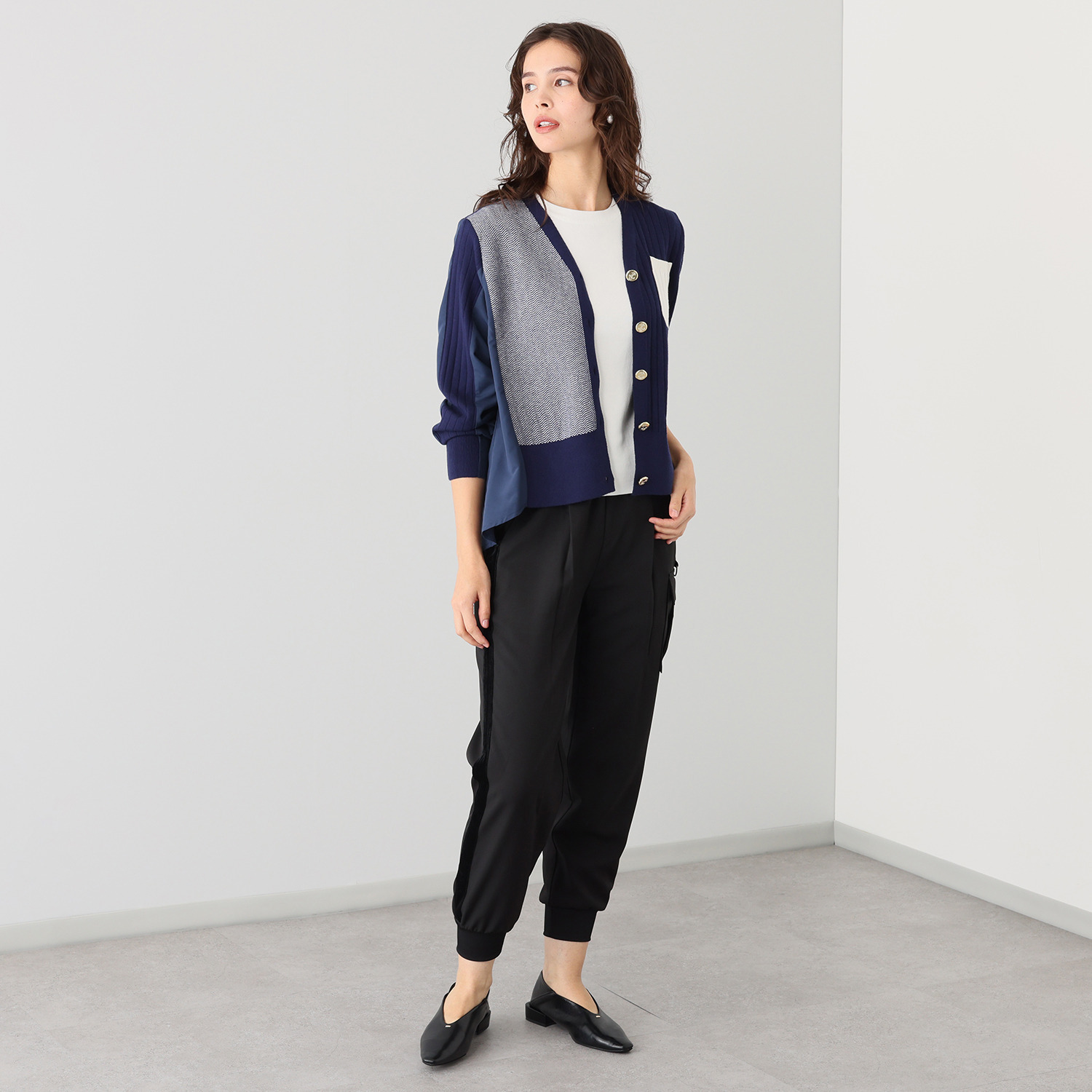 ラブソル ベロアライン カーゴパンツ