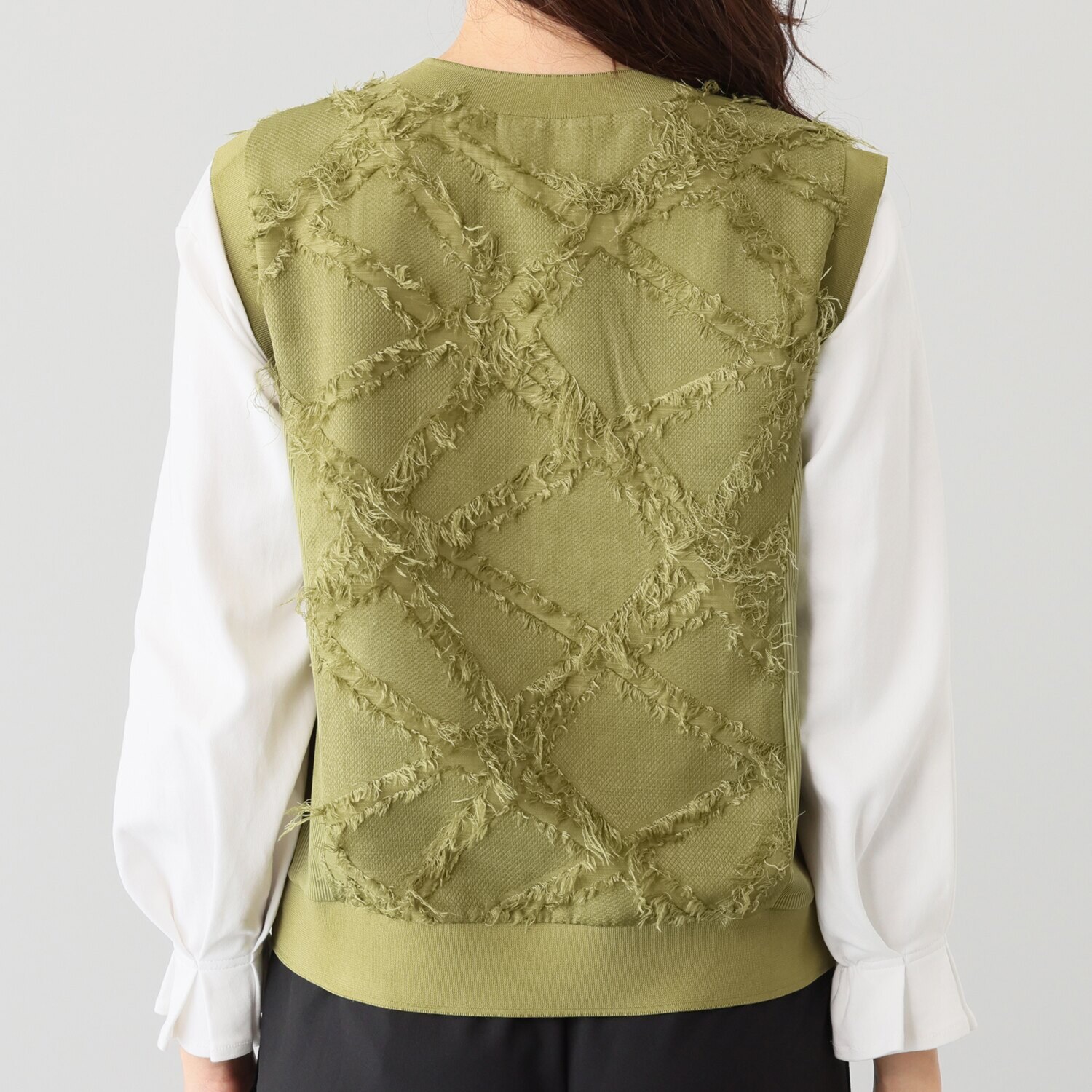 ラブソル カットジャガード フラワーベスト