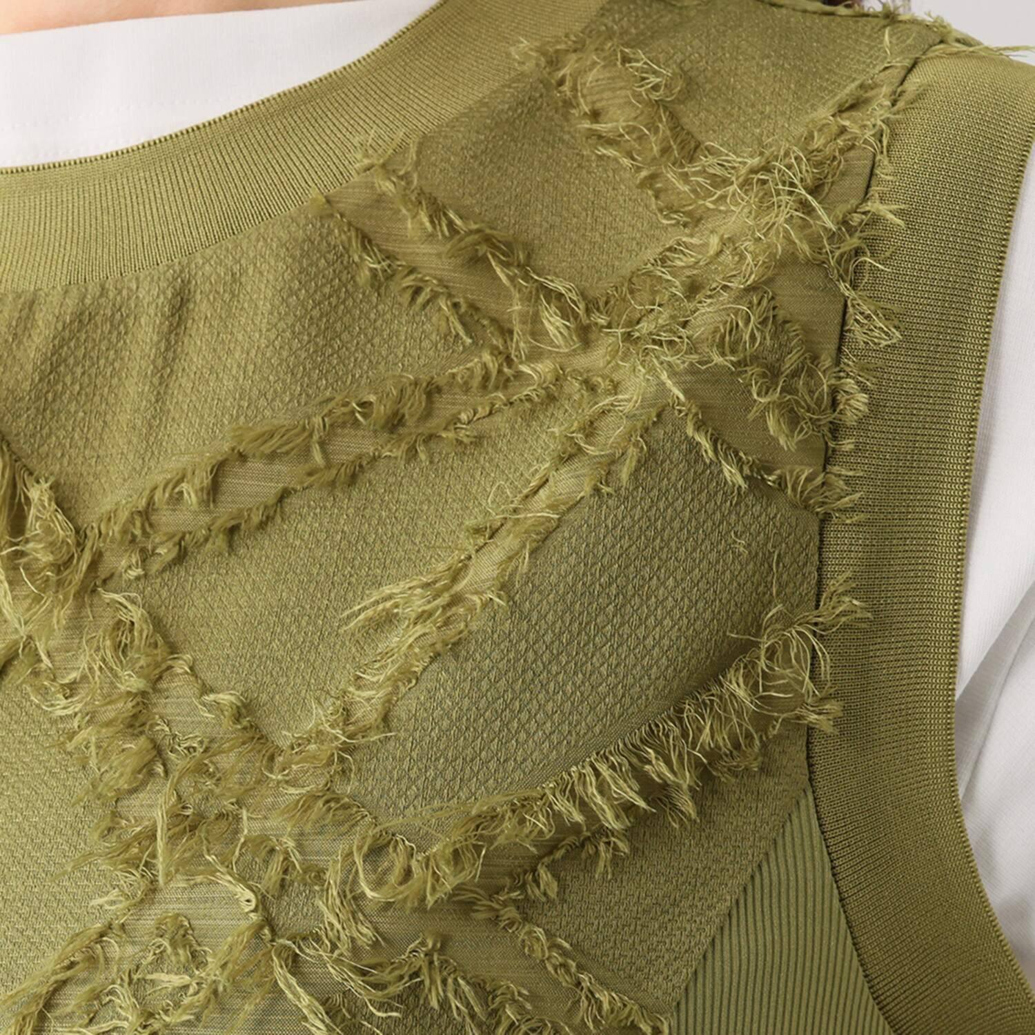 ラブソル カットジャガード フラワーベスト