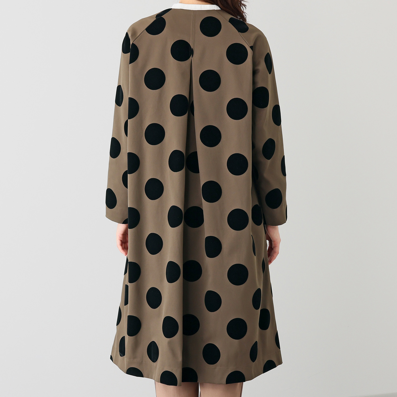 ラブソル フロッキードット ノーカラーコート