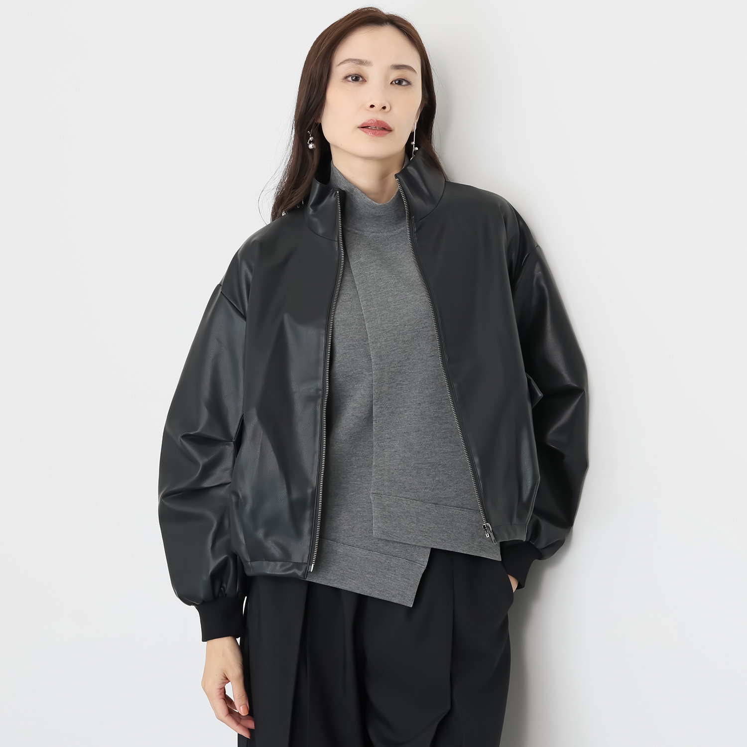 ヨウゾウカタブキ 合成皮革 オーバージャケット