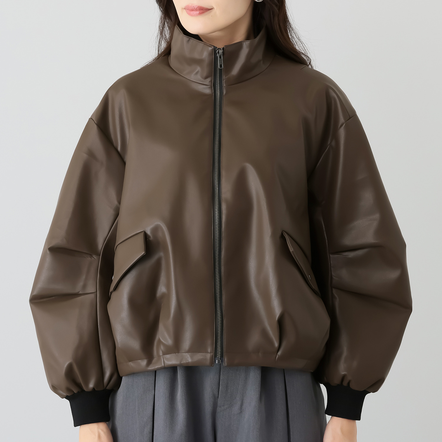 ヨウゾウカタブキ 合成皮革 オーバージャケット