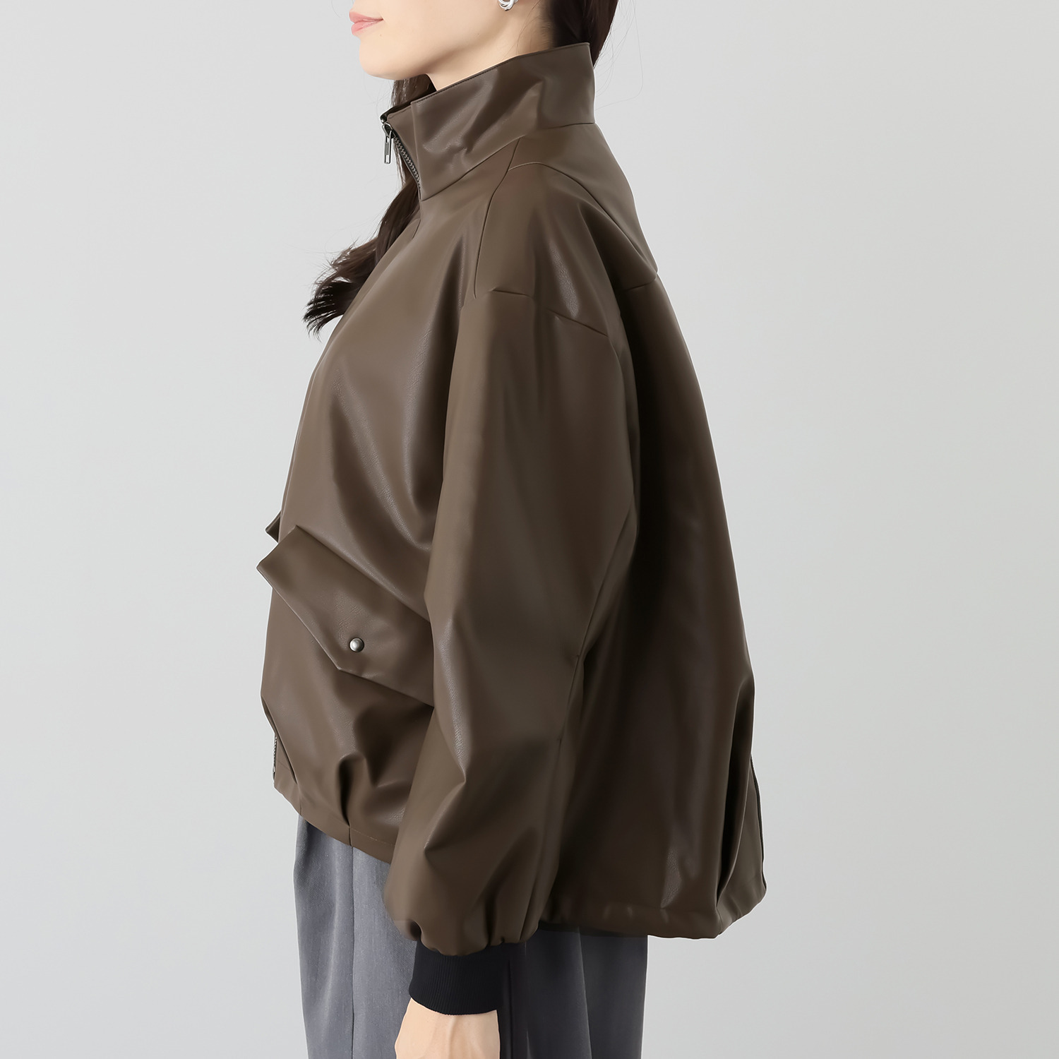 ヨウゾウカタブキ 合成皮革 オーバージャケット