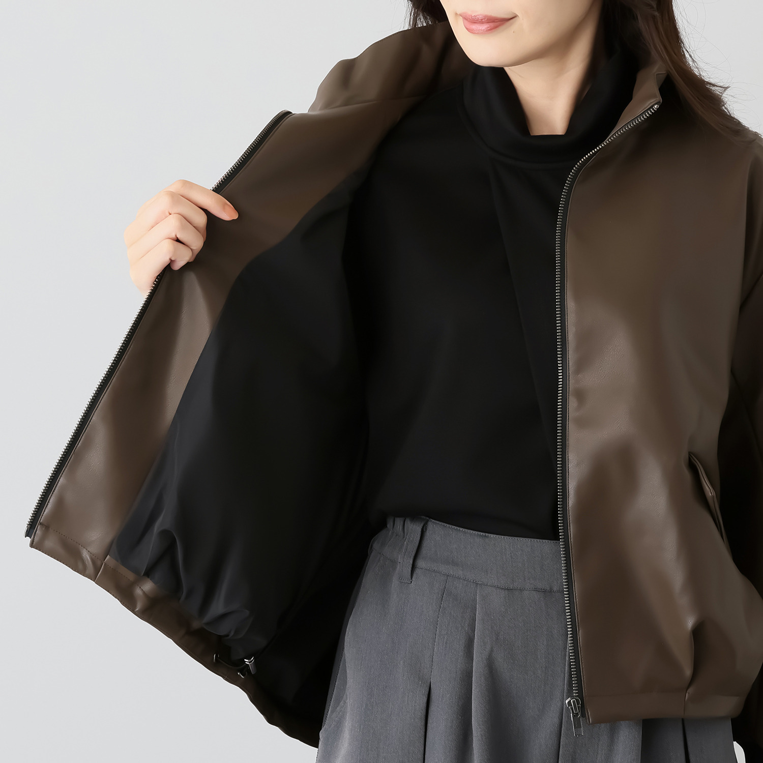 ヨウゾウカタブキ 合成皮革 オーバージャケット