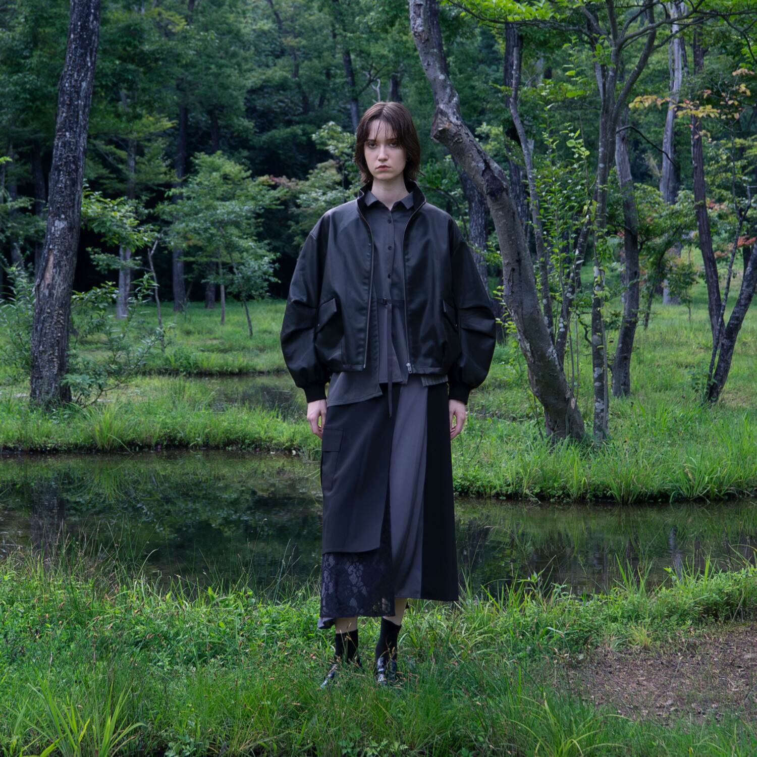 ヨウゾウカタブキ 合成皮革 オーバージャケット