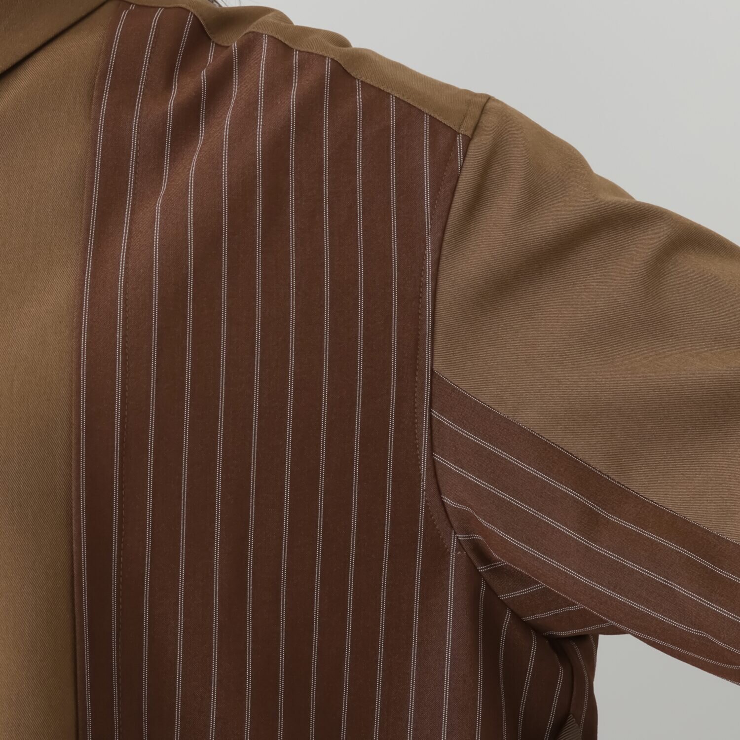 ヨウゾウカタブキ 切替ストライプシャツ