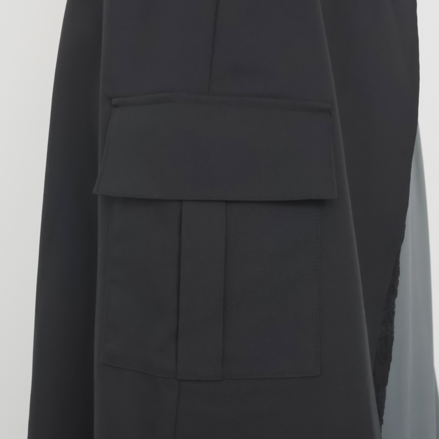 ヨウゾウカタブキ レース×サテン切替 レイヤードスカート