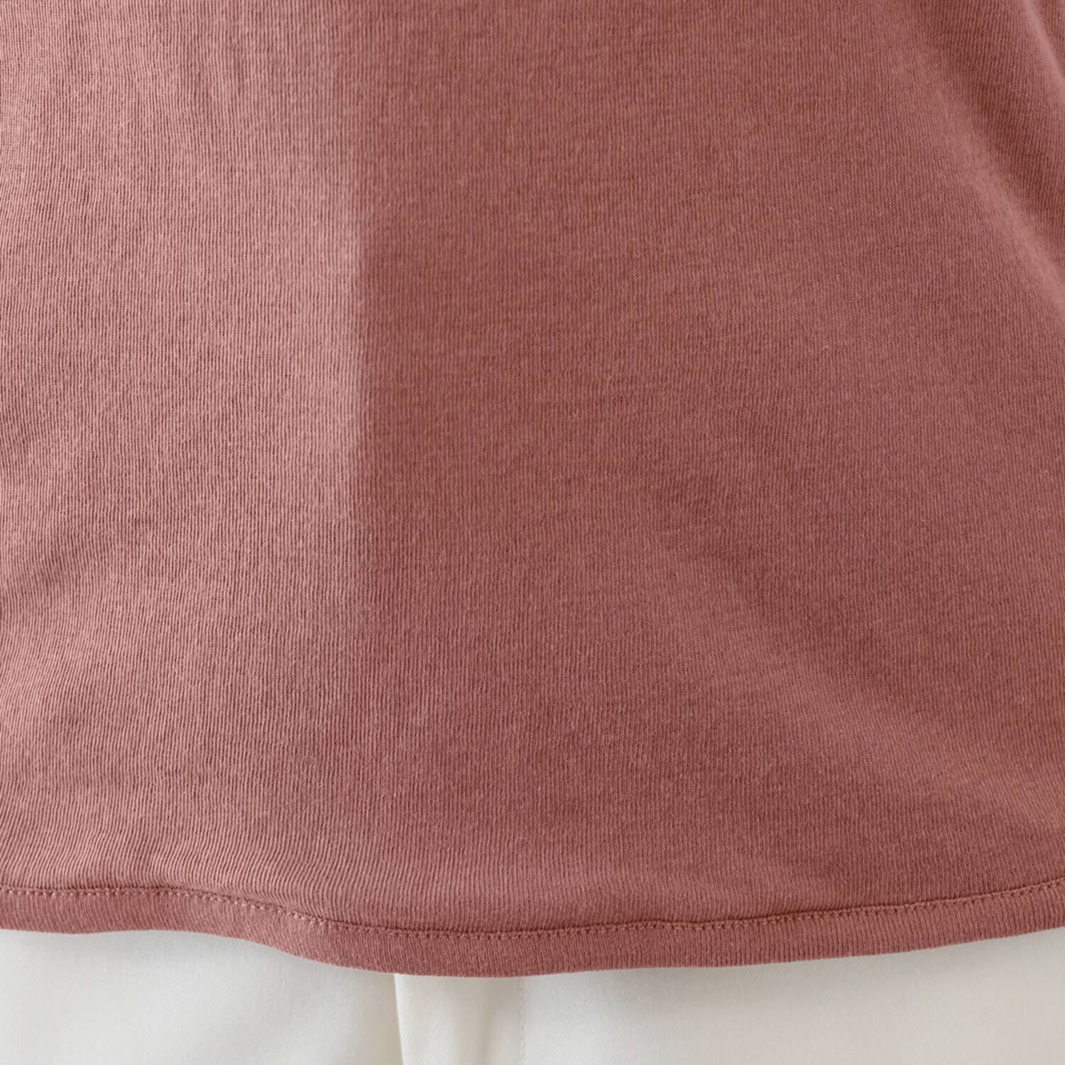 天使の綿シフォン モックネック リバーシブル 二重長袖プルオーバー