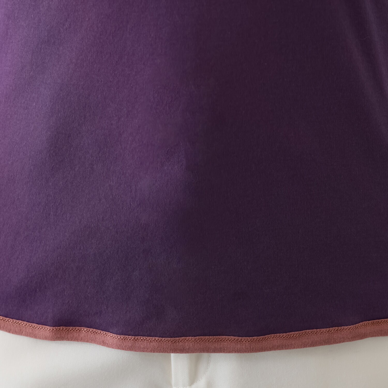 天使の綿シフォン モックネック リバーシブル 二重長袖プルオーバー