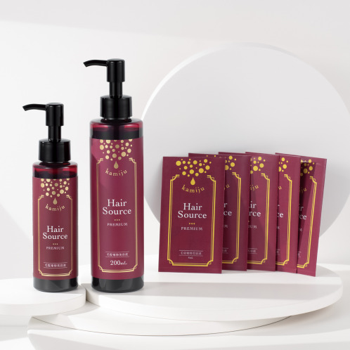 カミージュ　熱によるダメージにも着目　髪を補修して　ハリ・コシ・ツヤ美髪へ　ヘアソースプレミアム　３本分増量セット