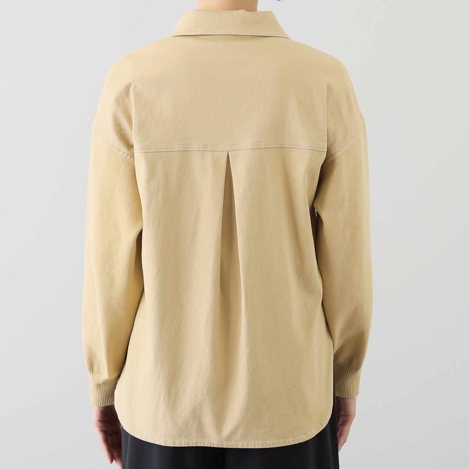 イシカワラボ★ヒトミ ストレッチデニム ニットスリーブアクセント Ｇジャン風ジャケット