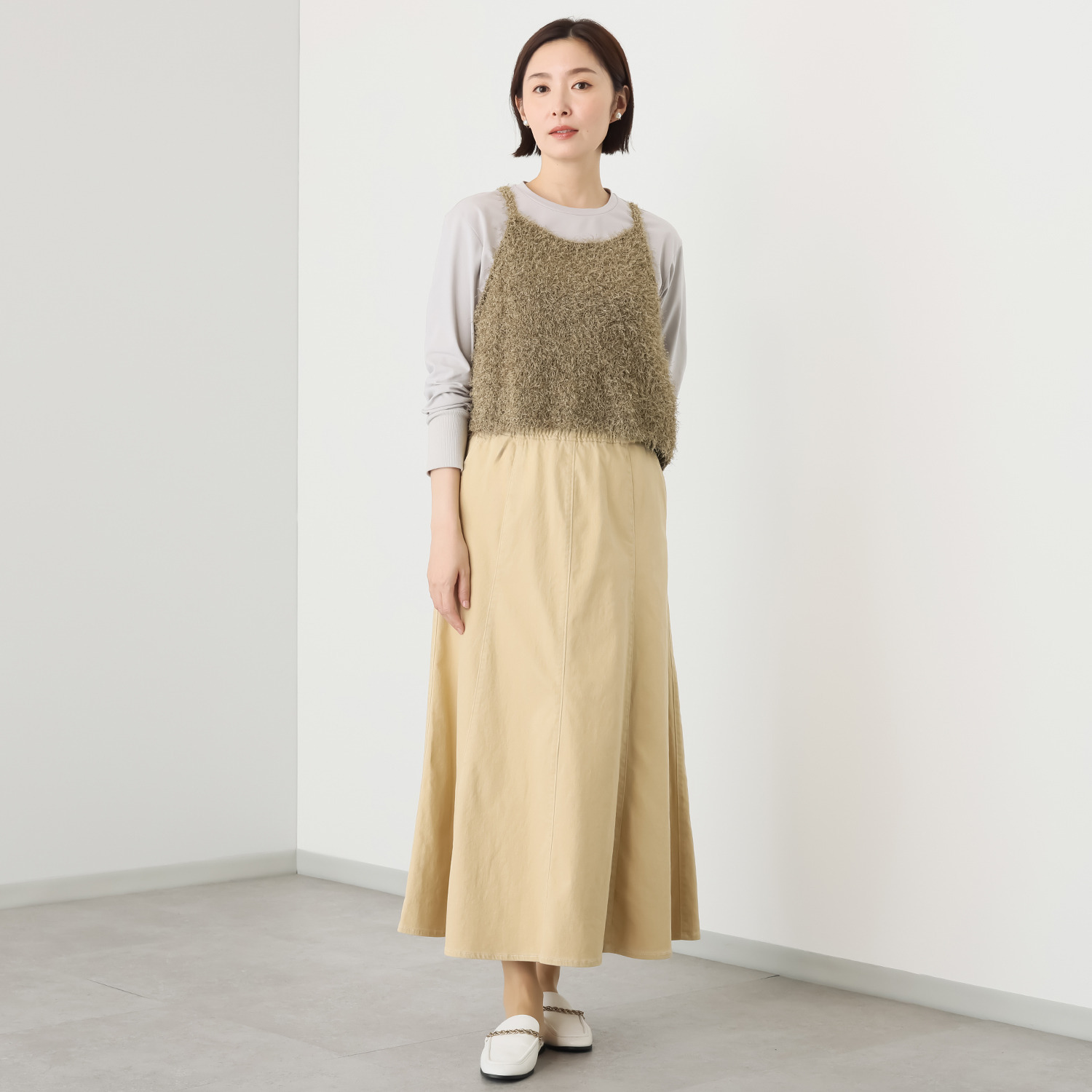 イシカワラボ★ヒトミ ストレッチデニム ８枚接ぎ マーメイドスカート