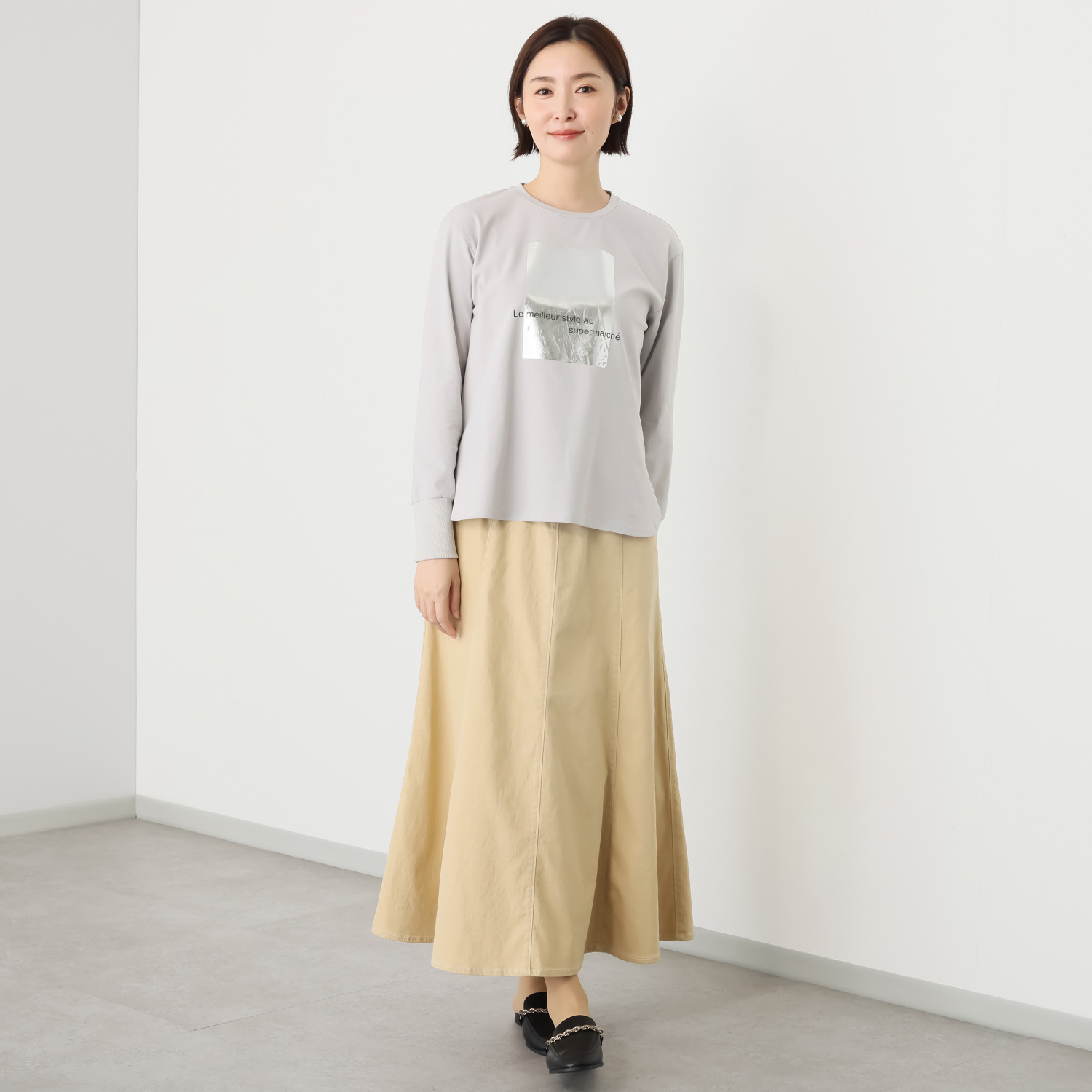 イシカワラボ★ヒトミ ストレッチデニム ８枚接ぎ マーメイドスカート