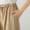 イシカワラボ★ヒトミ ストレッチツイル ドローストリング付 セミワイドパンツ